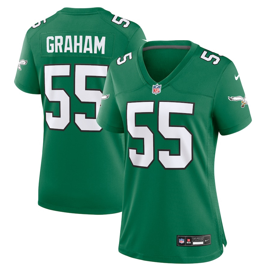 Brandon Graham 55 Philadelphia Eagles Women's Alternate Game Jersey - Kelly Green JS3154 Saliibo