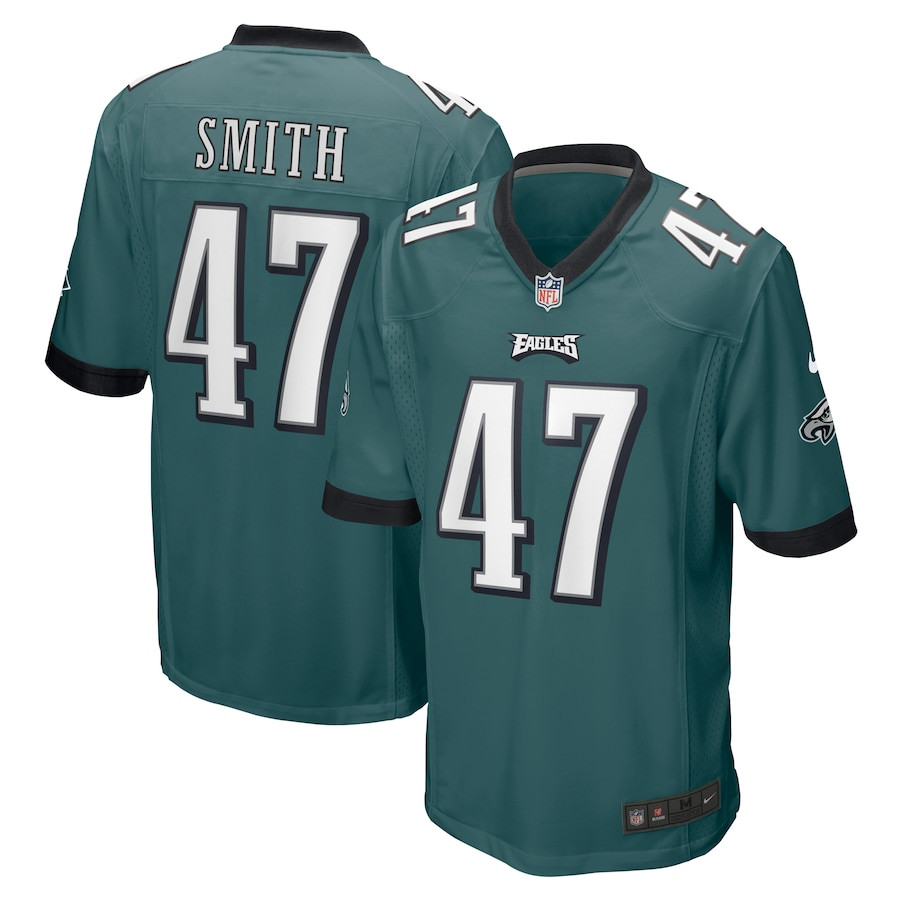 Brandon Smith 47 Philadelphia Eagles Game Men Jersey - Midnight Green JS9000 Saliibo