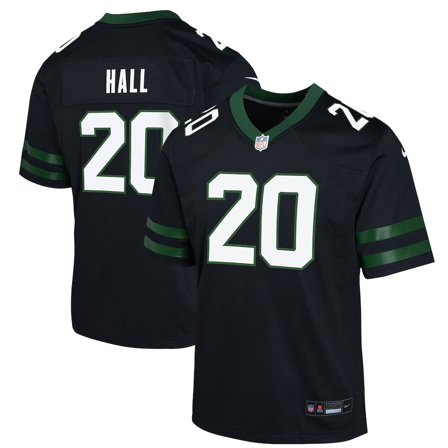 Breece Hall 20 New York Jets Alternate Game YOUTH Jersey - Legacy Black JS1256 Saliibo