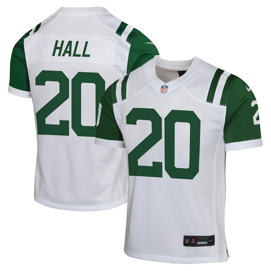 Breece Hall 20 New York Jets Classic Alternate Game YOUTH Jersey - White JS3853 Saliibo