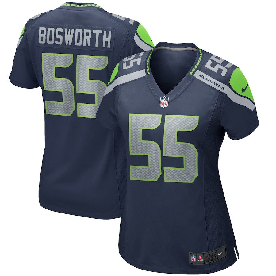 Brian Bosworth 55 Seattle Seahawks Women Game Retired Jersey - College Navy JS4900 Saliibo