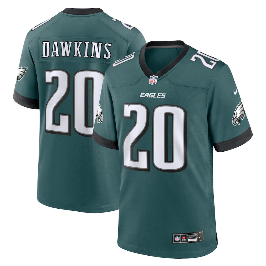 Brian Dawkins 20 Philadelphia Eagles Team Game Men Jersey - Midnight Green JS6237 Saliibo