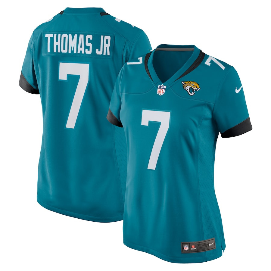 Brian Thomas Jr. 7 Jacksonville Jaguars Women's Game Jersey - Teal JS4560 Saliibo