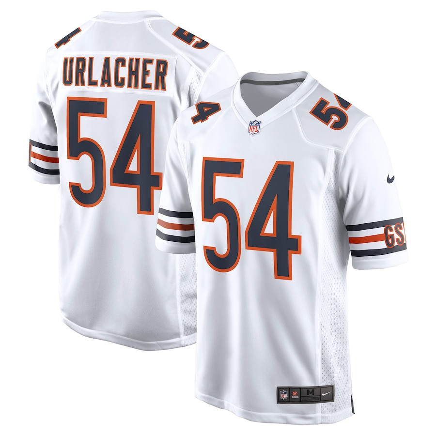 Brian Urlacher 54 Chicago Bears Men Retired Game Jersey - White JS2090 Saliibo