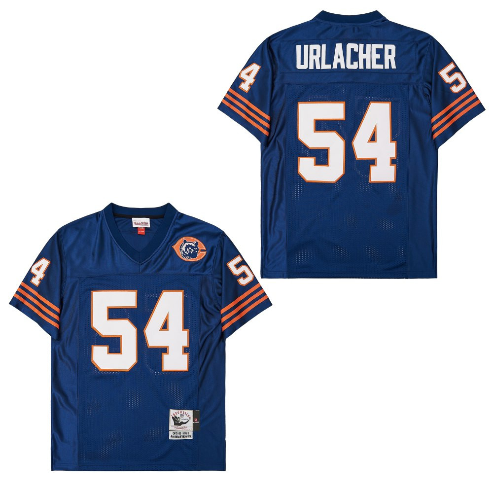 Brian Urlacher 54 Chicago Bears Retro Throwback Men Jersey - Navy JS3716 Saliibo