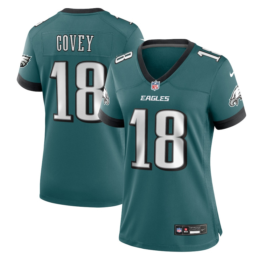 Britain Covey 18 Philadelphia Eagles Women's Team Game Jersey - Midnight Green JS9269 Saliibo