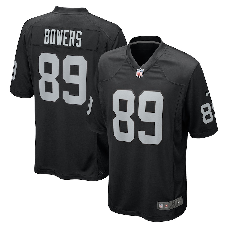 Brock Bowers 89 Las Vegas Raiders Team Game Men Jersey - Black JS8149 Saliibo