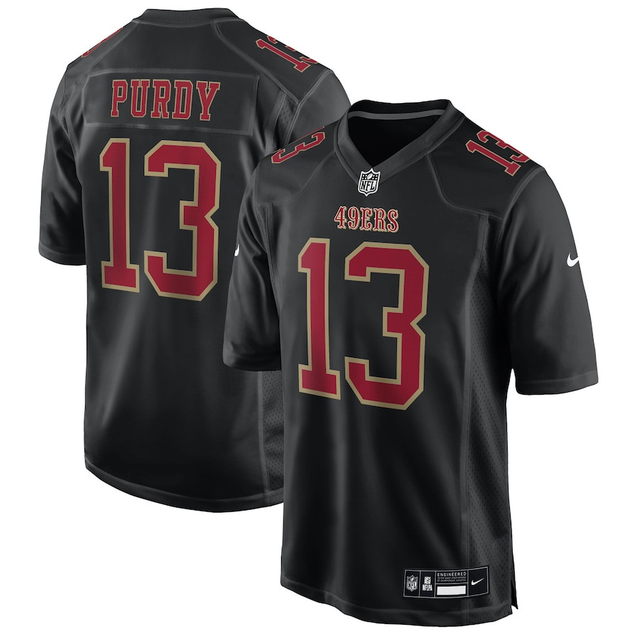 Brock Purdy 13 San Francisco 49ers Fashion Game Men Jersey - Carbon Black JS9803 Saliibo