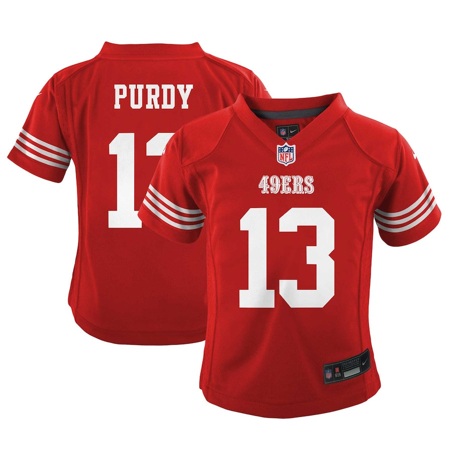 Brock Purdy 13 San Francisco 49ers Game YOUTH Jersey - Scarlet JS6345 Saliibo
