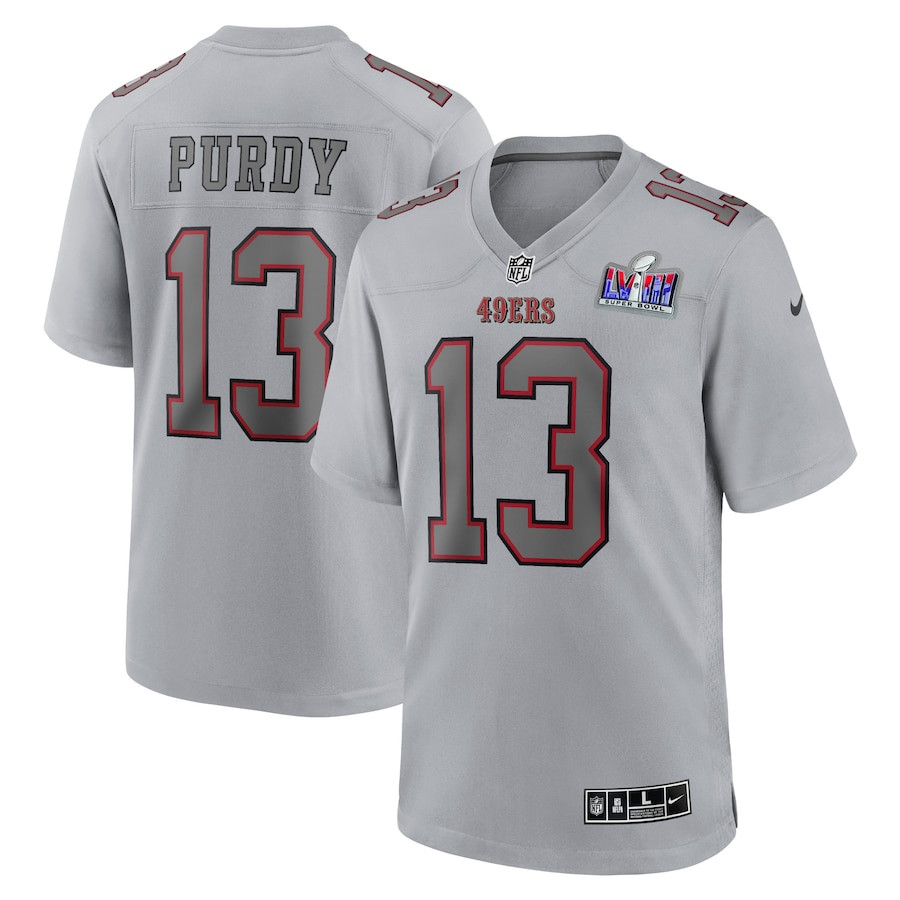 Brock Purdy 13 San Francisco 49ers Super Bowl LVIII Atmosphere Fashion Game Men Jersey - Gray JS6138 Saliibo
