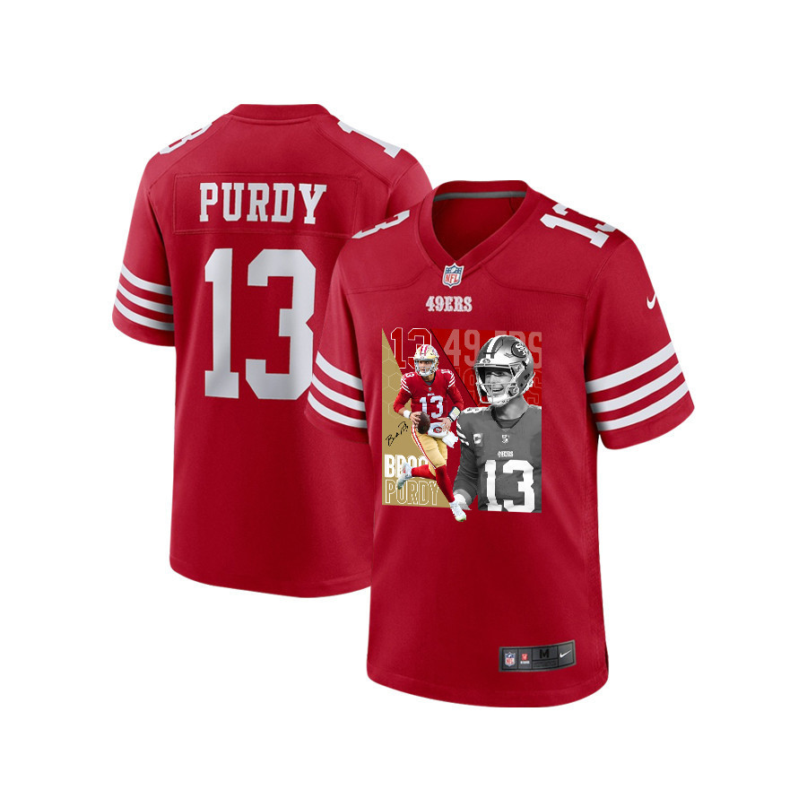 Brock Purdy 13 San Francisco 49ers The Son of Steel Game YOUTH Jersey - Scarlet JS9610 Saliibo