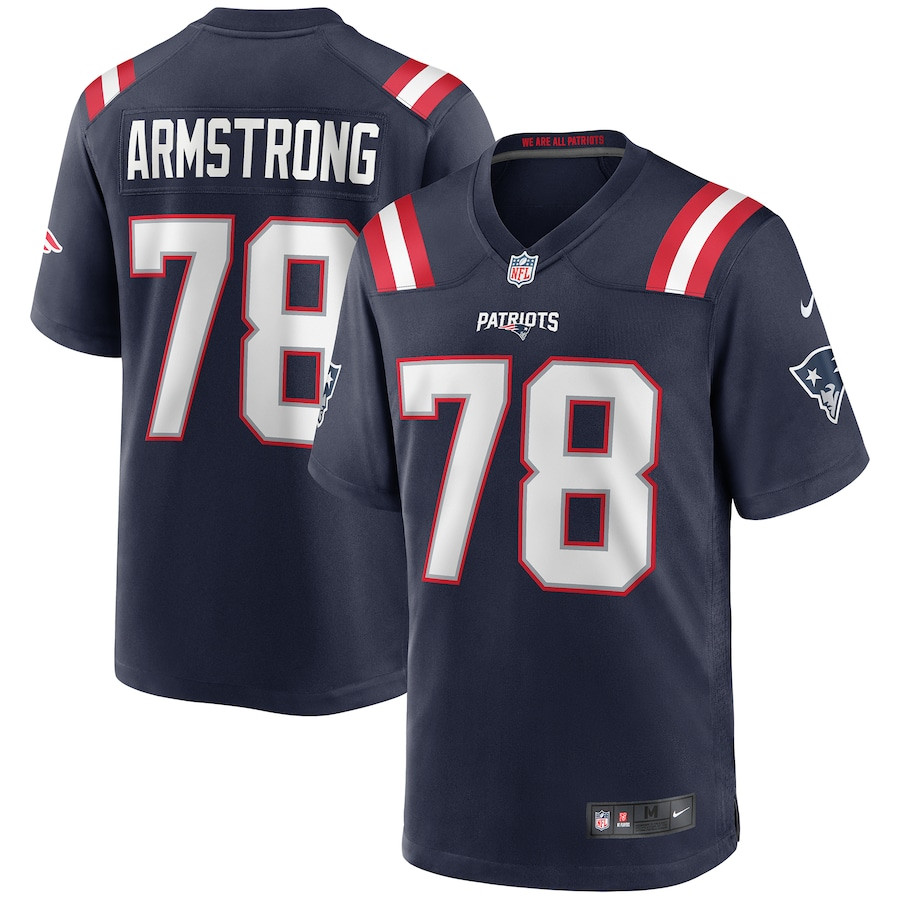 Bruce Armstrong 78 New England Patriots Men Game Retired Jersey - Navy JS2176 Saliibo