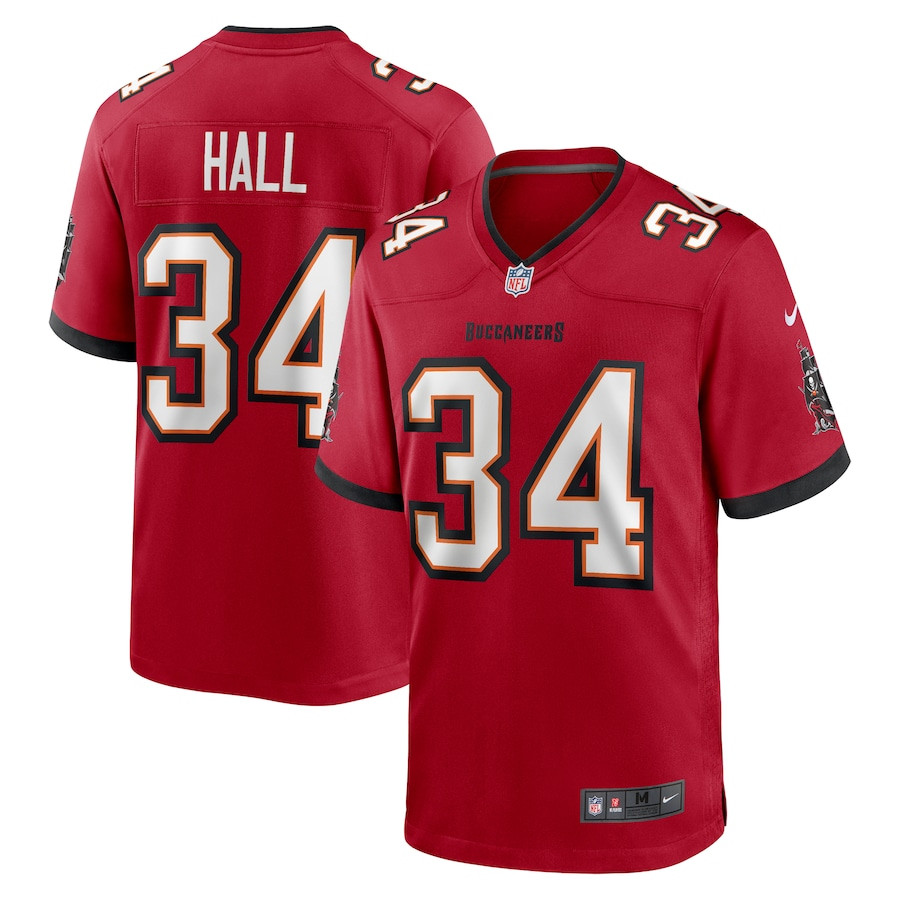 Bryce Hall 34 Tampa Bay Buccaneers Team Game Men Jersey - Red JS7628 Saliibo