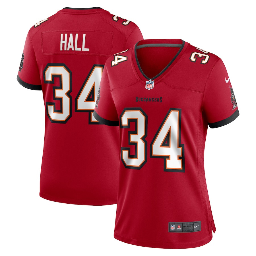 Bryce Hall 34 Tampa Bay Buccaneers Women Team Game Jersey - Red JS5343 Saliibo