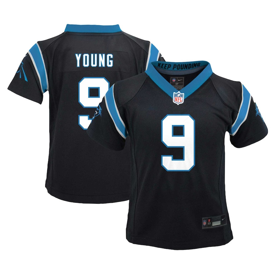 Bryce Young 9 Carolina Panthers Player Game YOUTH Jersey - Black JS1796 Saliibo