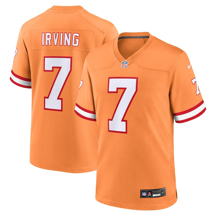 Bucky Irving 7 Tampa Bay Buccaneers Alternate Game Men Jersey - Orange JS1609 Saliibo