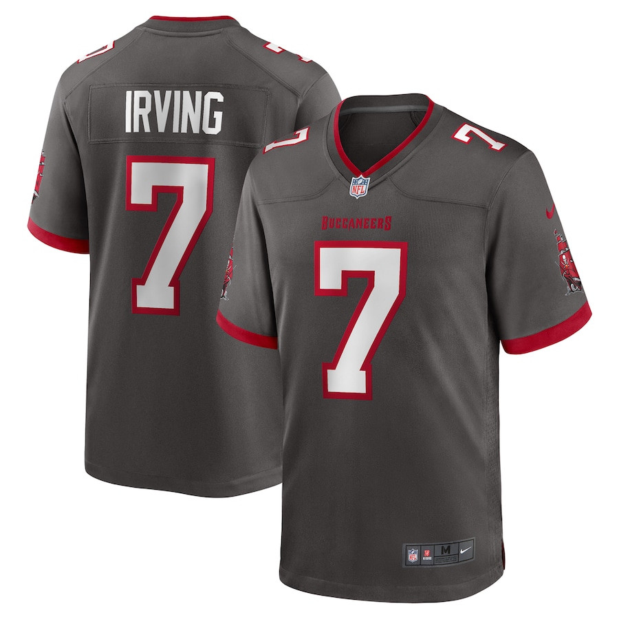 Bucky Irving 7 Tampa Bay Buccaneers Alternate Game Men Jersey - Pewter JS6314 Saliibo
