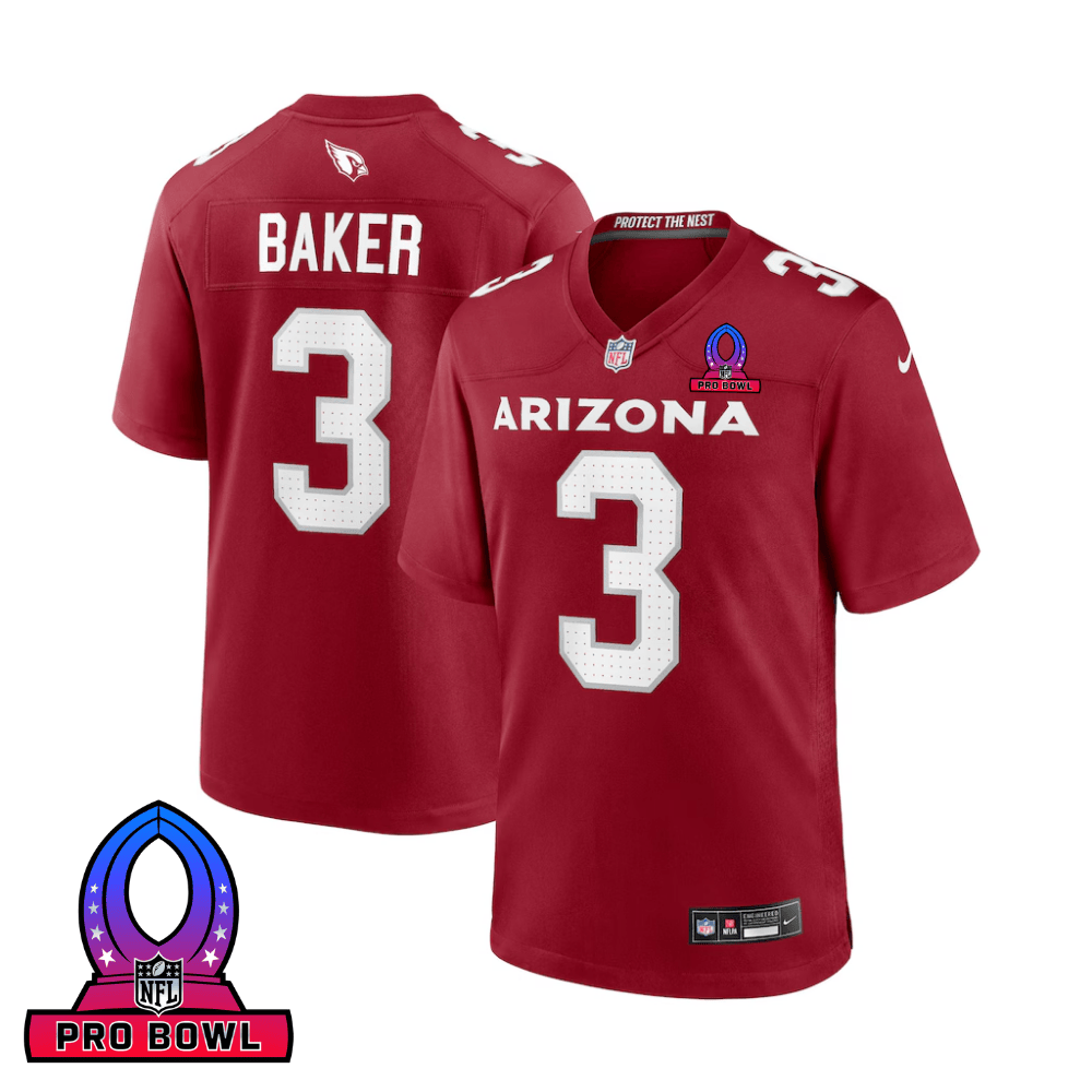 Budda Baker 3 Arizona Cardinals 2025 Pro Bowl Patch Game Men Jersey - Cardinal JS9404 Saliibo