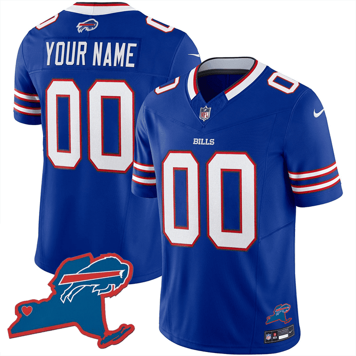 Buffalo Bills New York Patch Game Men Custom Jersey - Royal JS1345 Saliibo