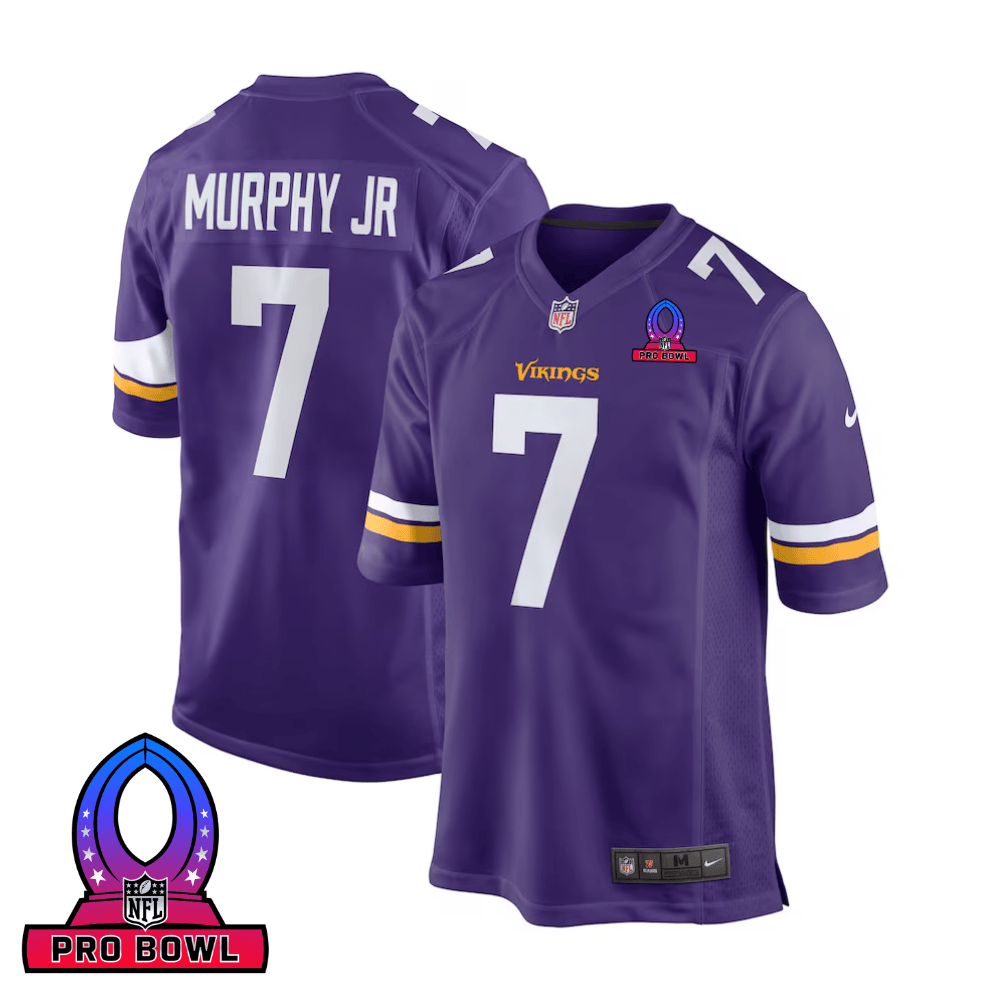 Byron Murphy Jr. 7 Baltimore Ravens 2025 Pro Bowl Patch Game Men Jersey - Purple JS9545 Saliibo
