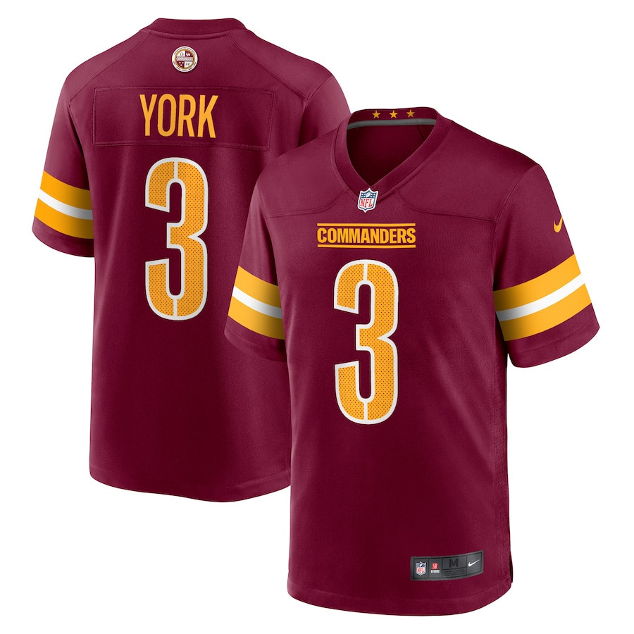 Cade York 3 Washington Commanders Game Men Jersey - Burgundy JS4771 Saliibo