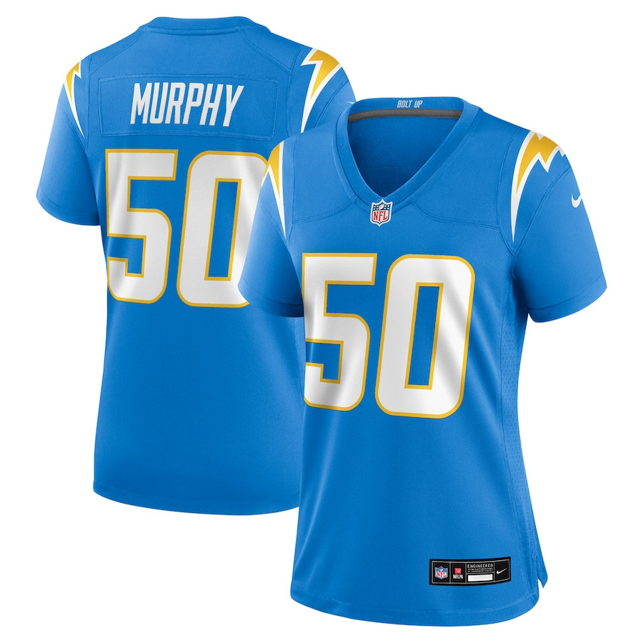 Caleb Murphy 50 Los Angeles Chargers Women's Game Jersey - Powder Blue JS9923 Saliibo
