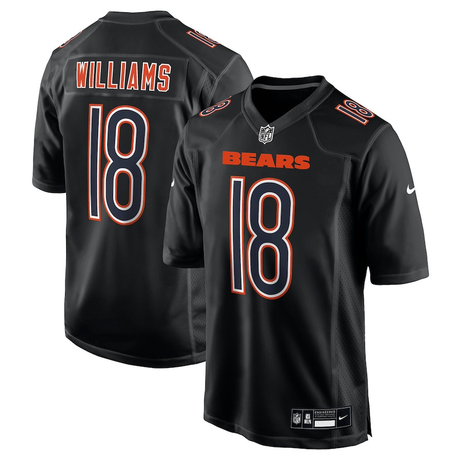 Caleb Williams 18 Chicago Bears Fashion Men Jersey - Carbon Black JS8485 Saliibo