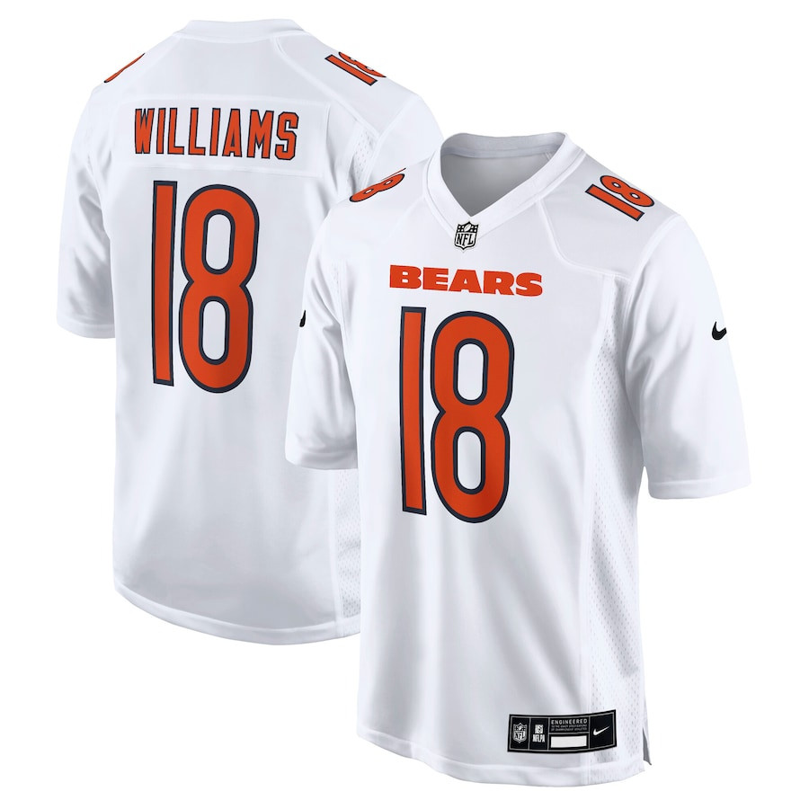 Caleb Williams 18 Chicago Bears Fashion Men Jersey - Tundra White JS2328 Saliibo