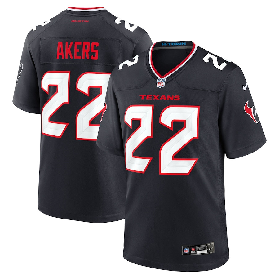 Cam Akers 22 Houston Texans Team Game Men Jersey - Navy JS8679 Saliibo