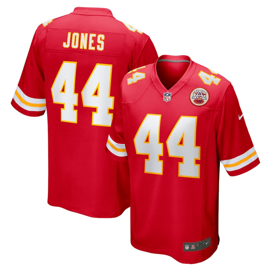 Cam Jones 44 Kansas City Chiefs Game Men Jersey - Red JS4894 Saliibo