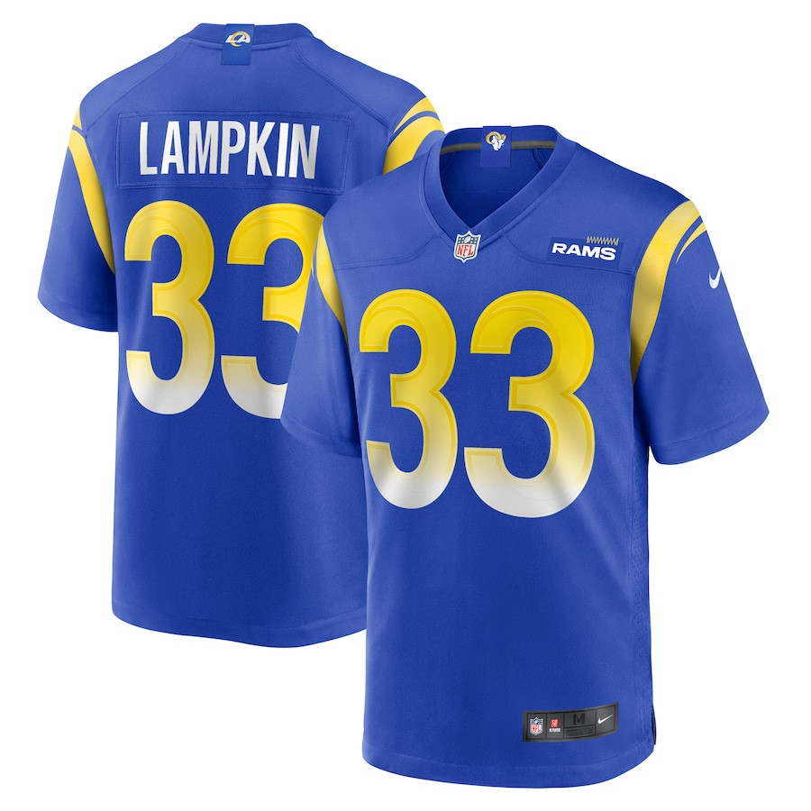 Cam Lampkin 33 Los Angeles Rams Game Men Jersey - Royal JS7744 Saliibo