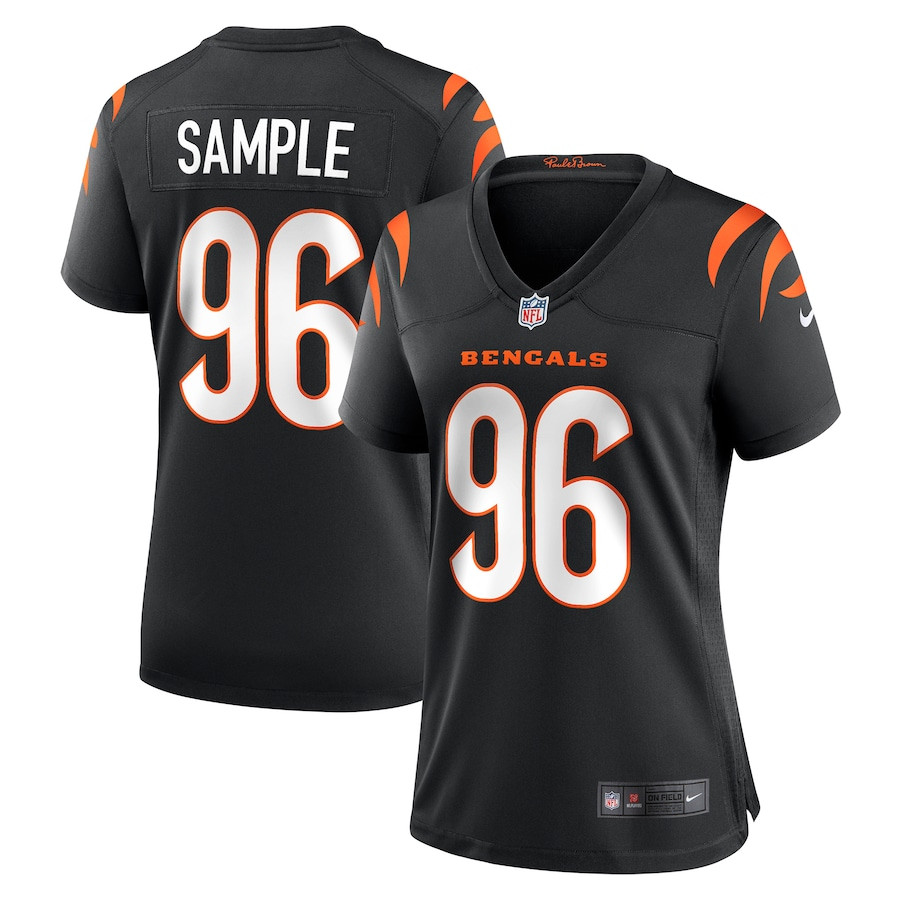 Cam Sample 96 Cincinnati Bengals Women Game Jersey - Black JS6694 Saliibo