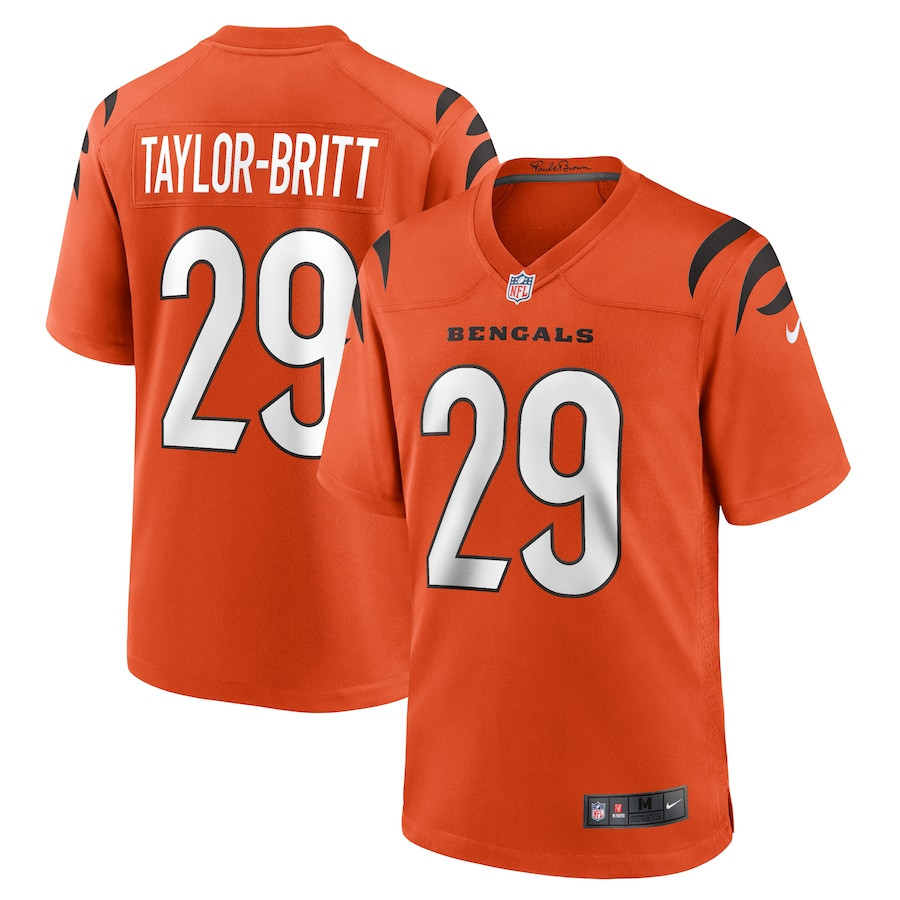 Cam Taylor-Britt 29 Cincinnati Bengals Alternate Game Men Jersey - Orange JS4428 Saliibo