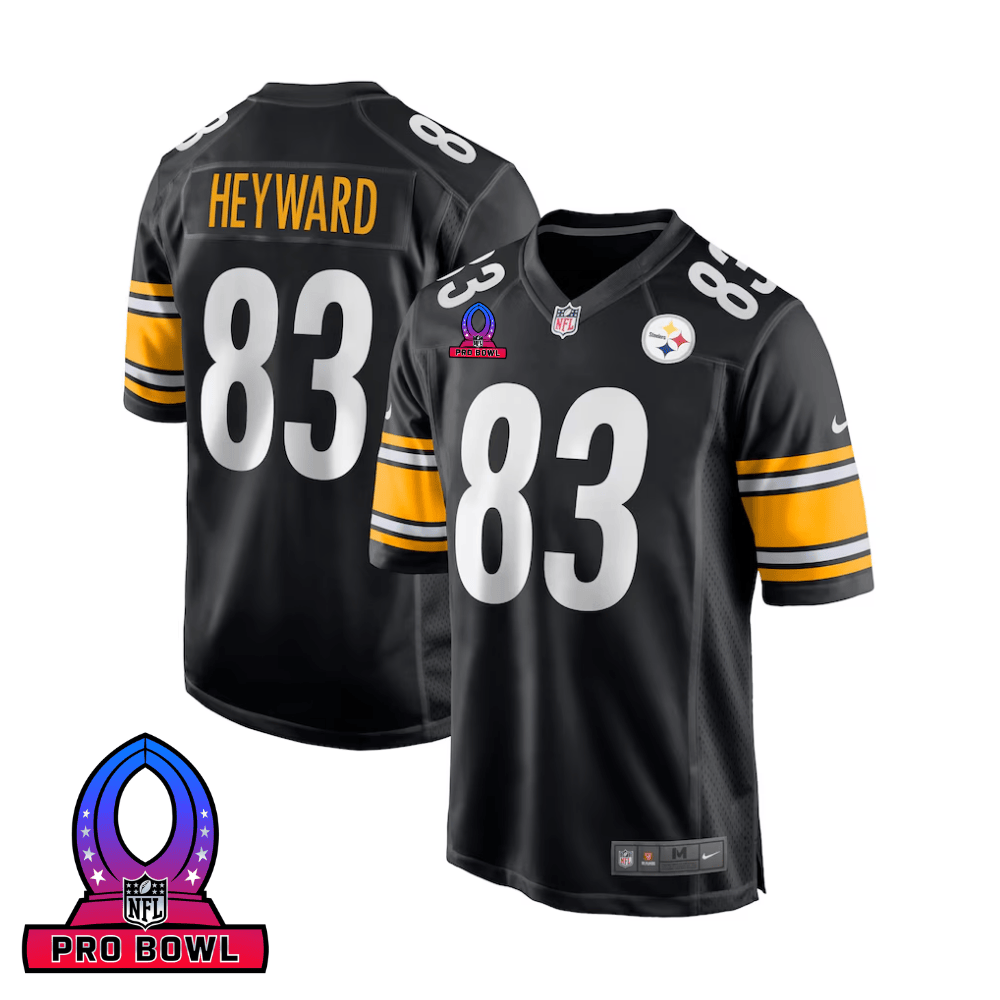 Cameron Heyward 83 Pittsburgh Steelers 2025 Pro Bowl Patch Game Men Jersey - Black JS3110 Saliibo