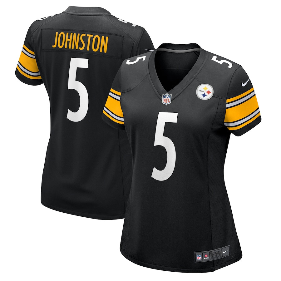 Cameron Johnston 5 Pittsburgh Steelers Women's Game Jersey - Black JS3854 Saliibo