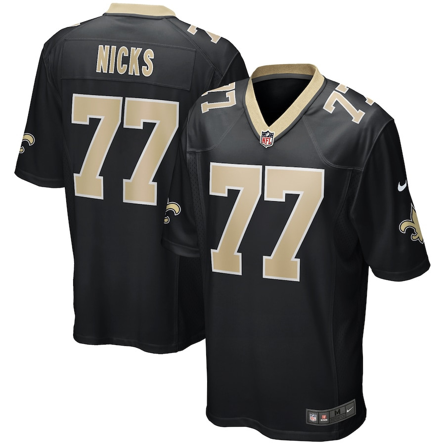 Carl Nicks 77 New Orleans Saints Men Game Retired Jersey - Black JS1384 Saliibo
