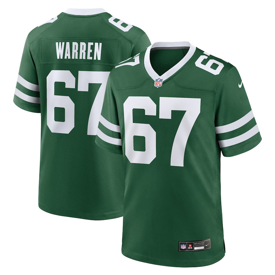 Carter Warren 67 New York Jets Team Game Men Jersey - Legacy Green JS9825 Saliibo