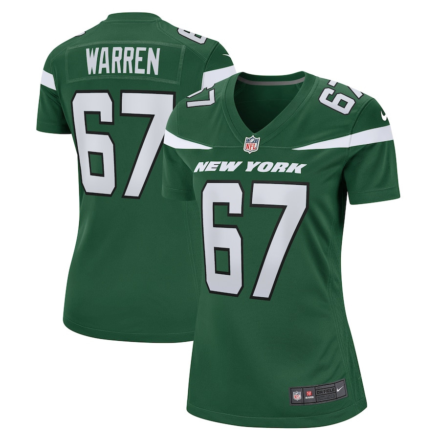 Carter Warren 67 New York Jets Women Game Jersey - Gotham Green JS7378 Saliibo