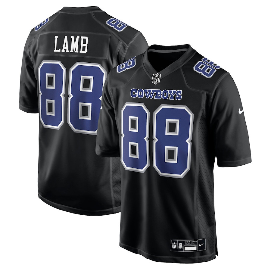 CeeDee Lamb 88 Dallas Cowboys Fashion Game Men Jersey - Carbon Black JS3396 Saliibo