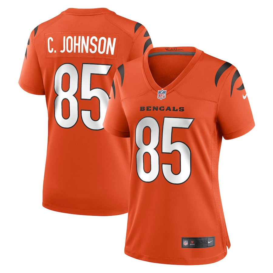 Chad Johnson 85 Cincinnati Bengals Women Retired Game Jersey - Orange JS9669 Saliibo