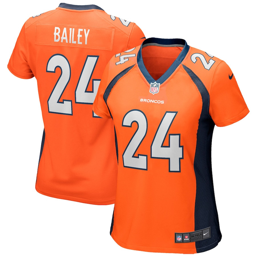 Champ Bailey 24 Denver Broncos Women Game Retired Jersey - Orange JS5771 Saliibo