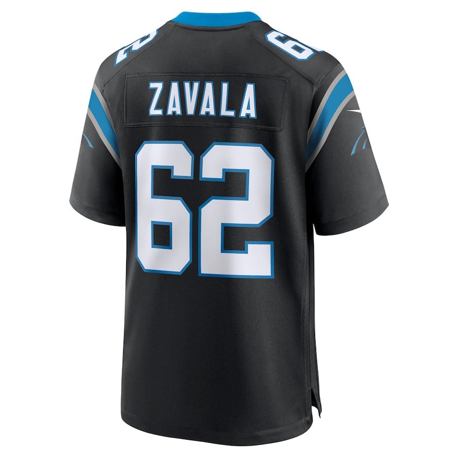 Chandler Zavala 62 Carolina Panthers Game Men Jersey - Black JS4607 Saliibo - Image 3