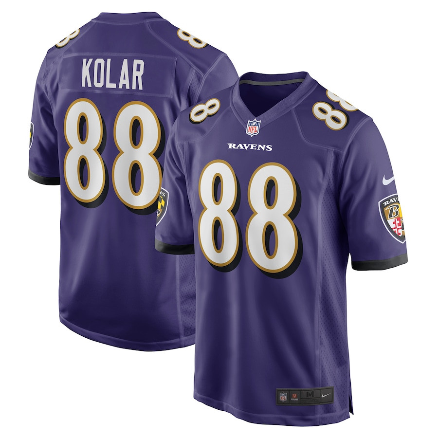 Charlie Kolar 88 Baltimore Ravens Team Game Men Jersey - Purple JS6001 Saliibo
