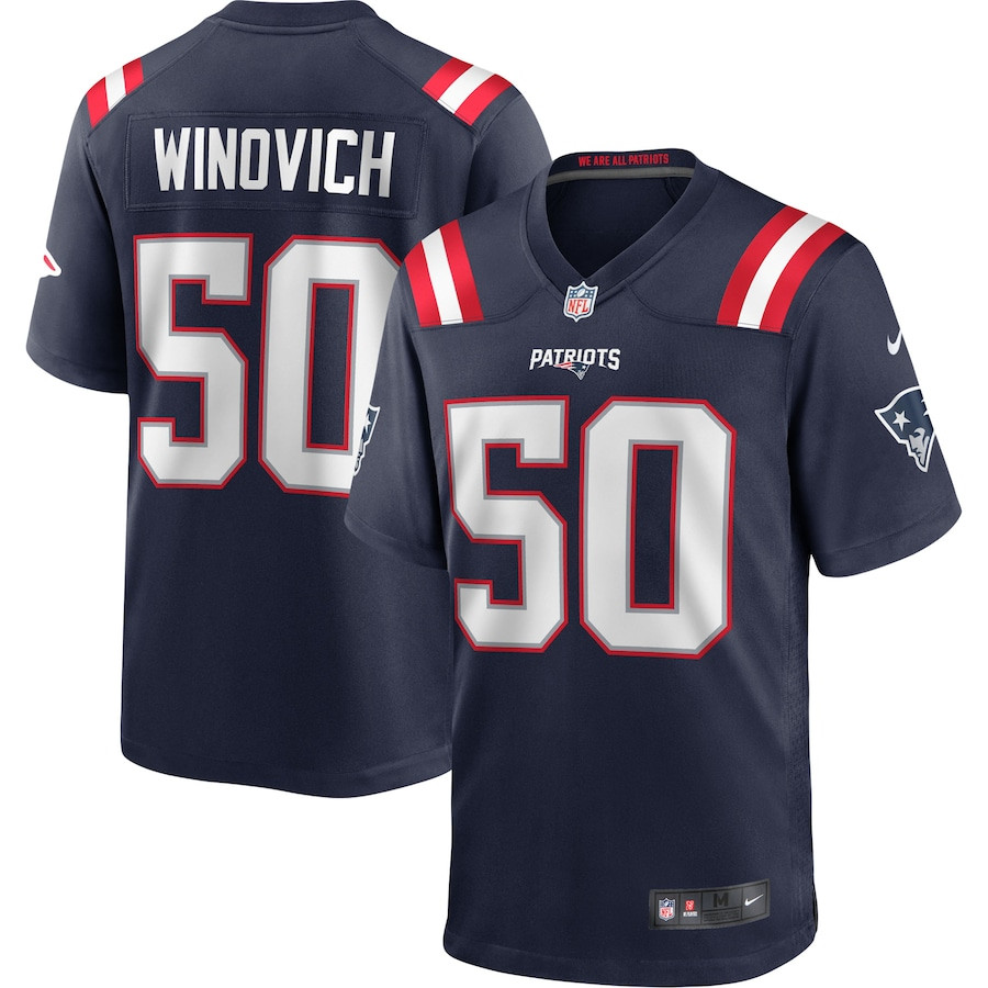 Chase Winovich 50 New England Patriots Men Game Jersey - Navy JS4580 Saliibo