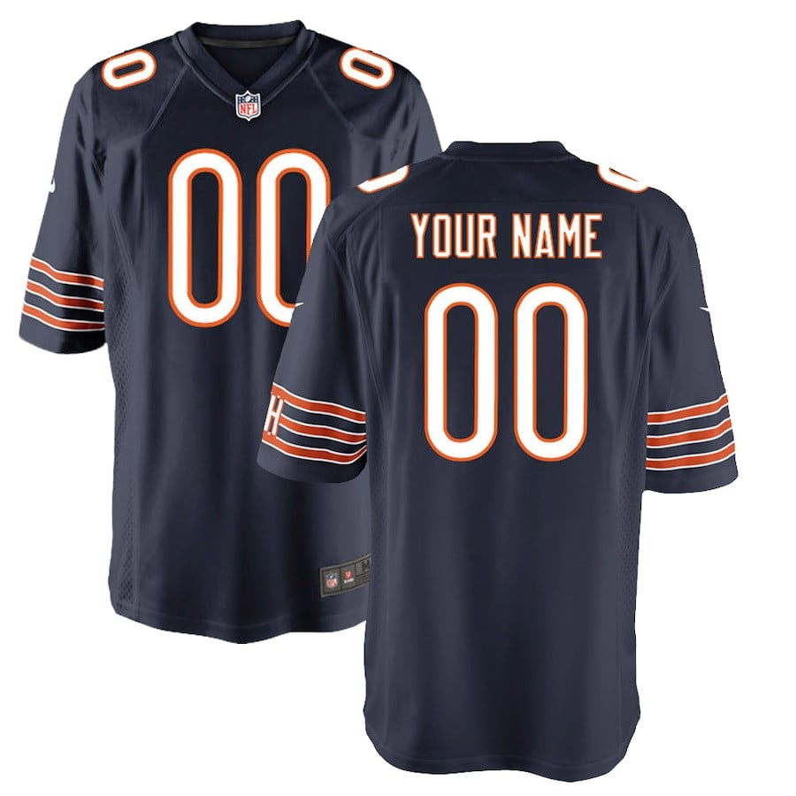 Chicago Bears YOUTH Custom Game Jersey - Navy JS6625 Saliibo