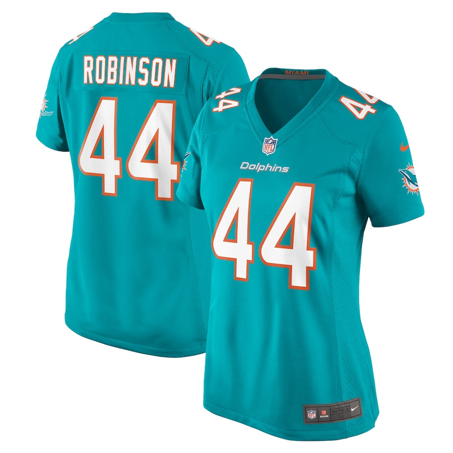 Chop Robinson 44 Miami Dolphins Women's Game Jersey - Aqua JS3542 Saliibo