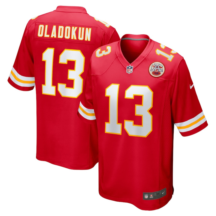 Chris Oladokun 13 Kansas City Chiefs Game Men Jersey - Red JS1852 Saliibo