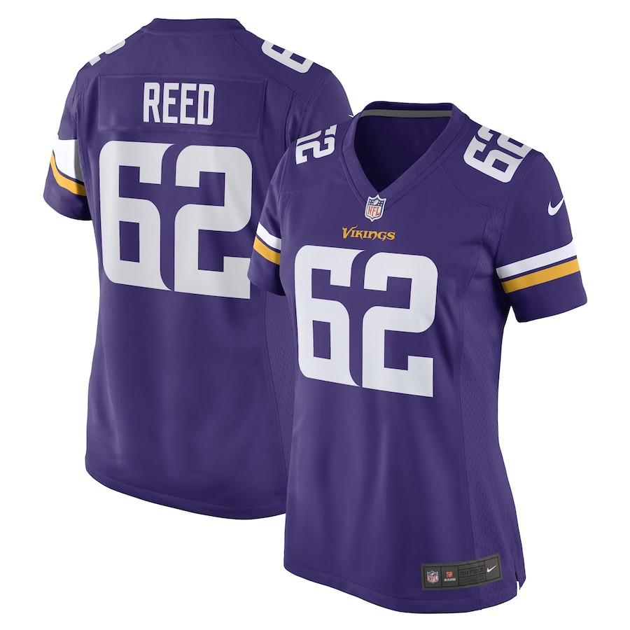 Chris Reed 62 Minnesota Vikings Women Game Jersey - Purple JS8997 Saliibo