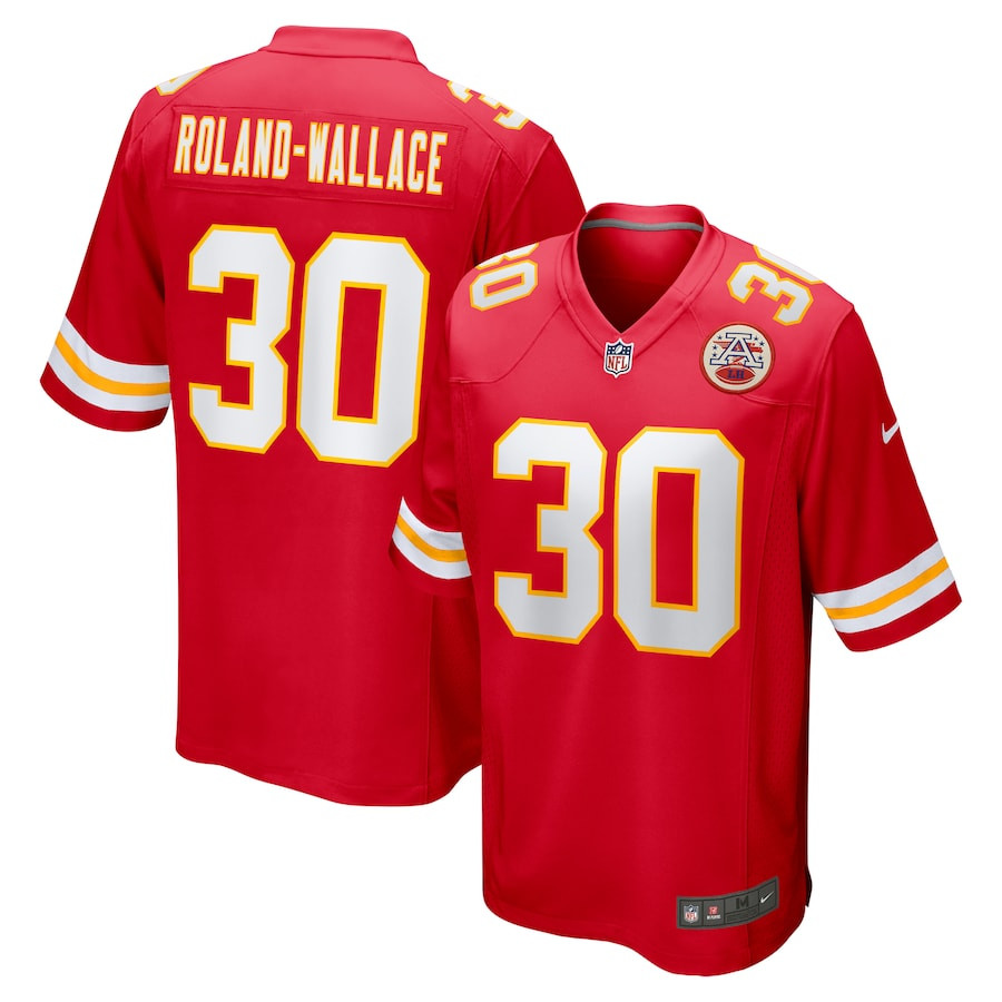 Chris Roland-Wallace 30 Kansas City Chiefs Game Men Jersey - Red JS3014 Saliibo