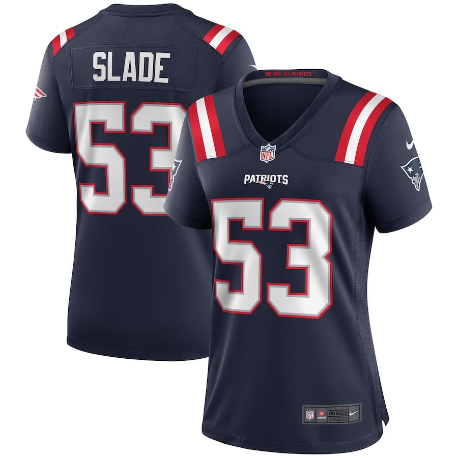 Chris Slade 53 New England Patriots Women Game Retired Jersey - Navy JS1569 Saliibo